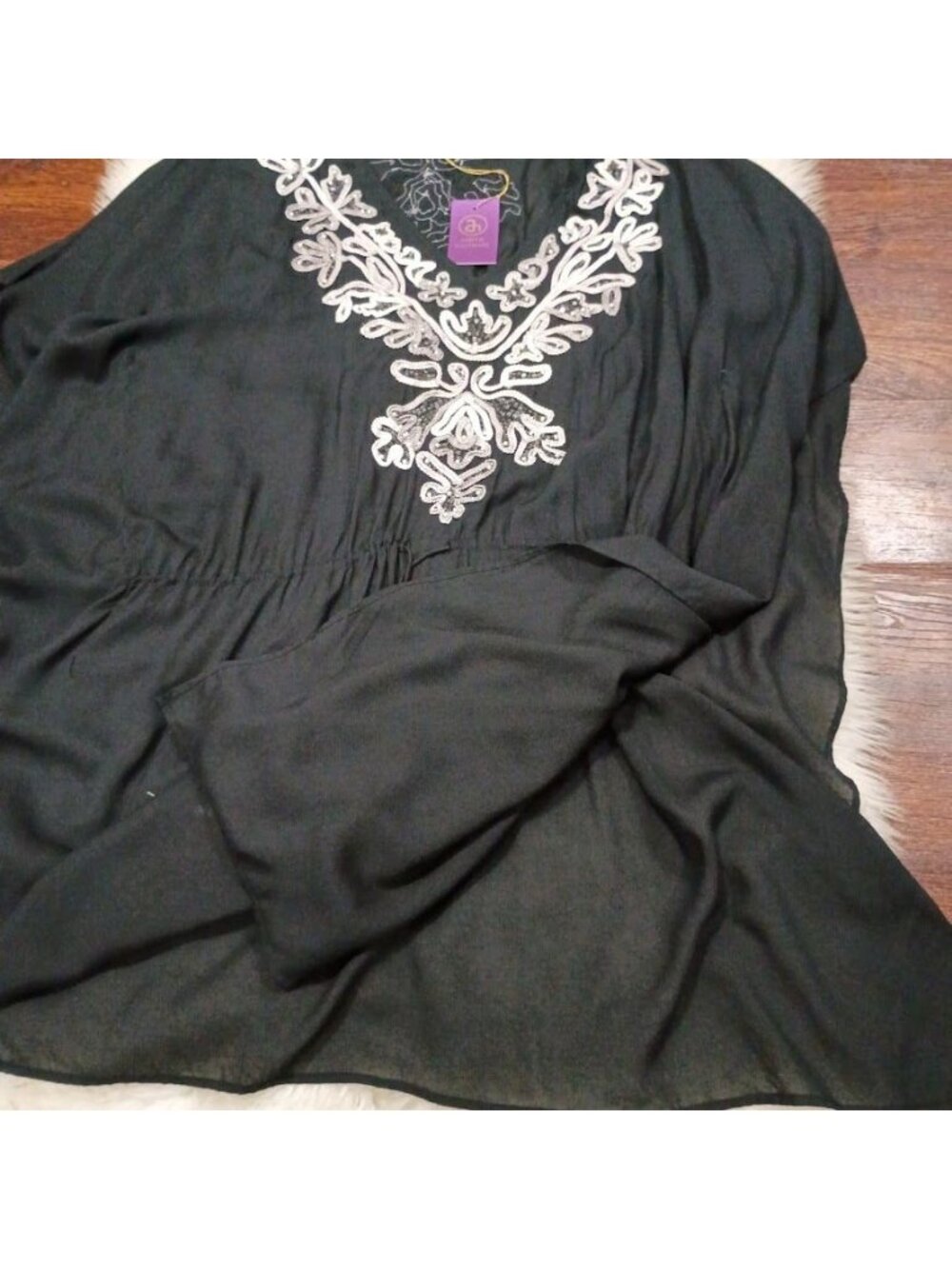 Amita Nathani L Embroidered Coverall Sequins & Drawstring Waist Resort Wear - Picture 6 of 11